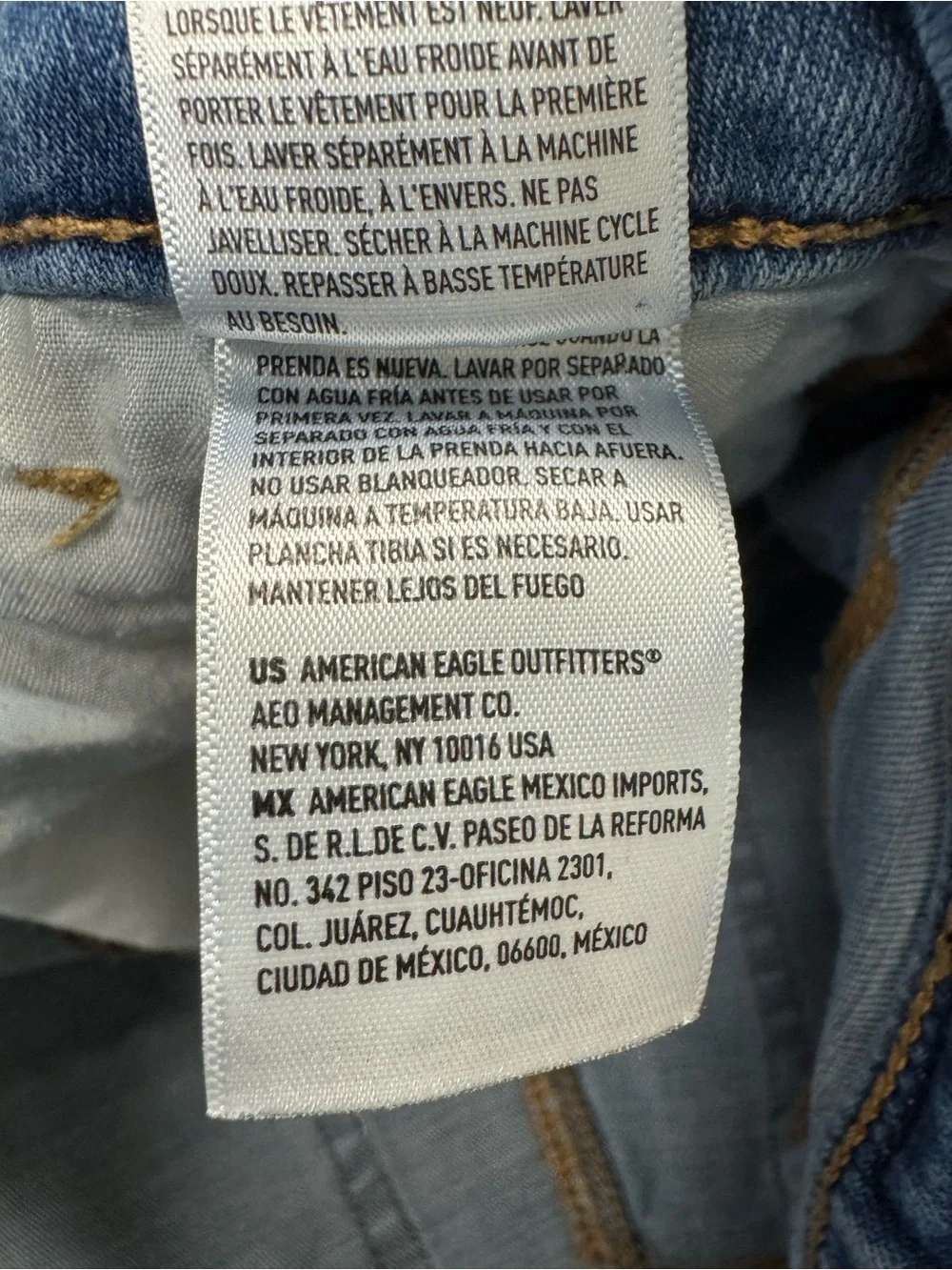 American Eagle Outfitters Blue Distressed High-Rise Denim Shorts Buttonfly